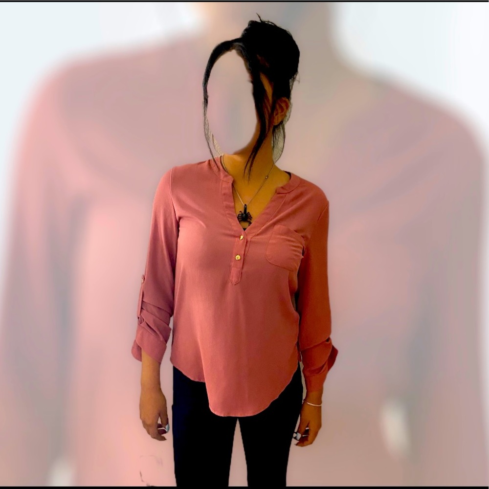 Twine and String blush tone blouse